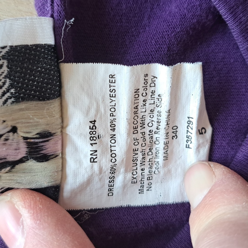 Rare Editions Purple Rainbow Heart Ruffle Playful Full Flowy Boutique Dress - Picture 5 of 9
